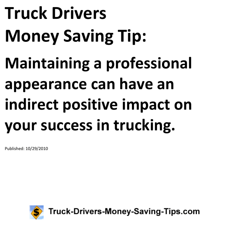 Truck Drivers Money Saving Tip for 10-29-2010