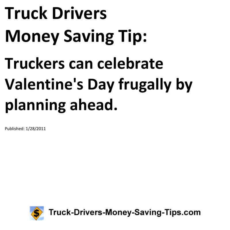 Truck Drivers Money Saving Tip for 01-28-2011