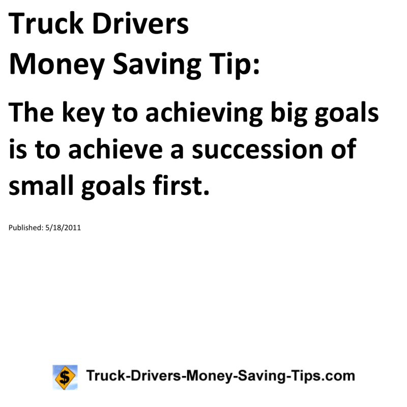 Truck Drivers Money Saving Tip for 05-18-2011