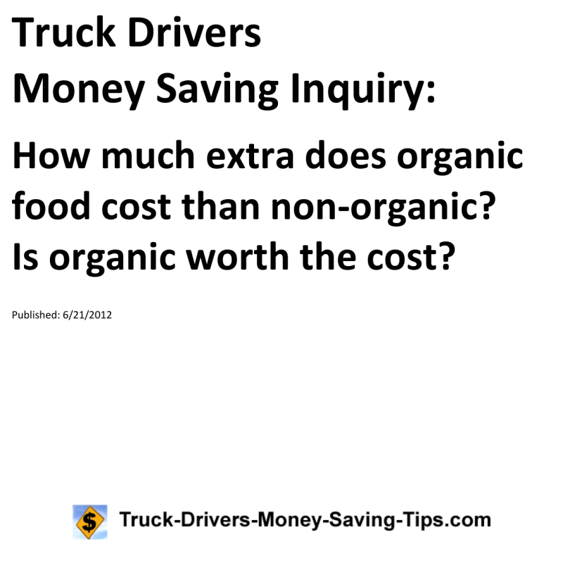 Truck Drivers Money Saving Inquiry for 06-21-2012