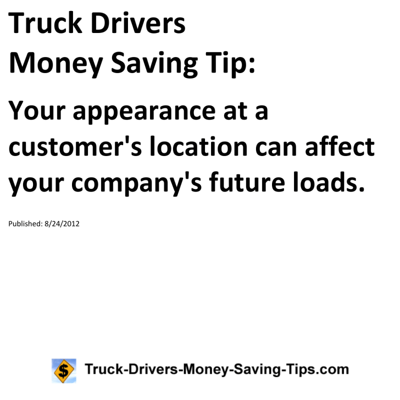 Truck Drivers Money Saving Tip for 08-24-2012