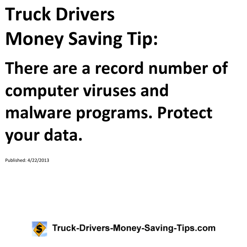 Truck Drivers Money Saving Tip for 04-22-2013