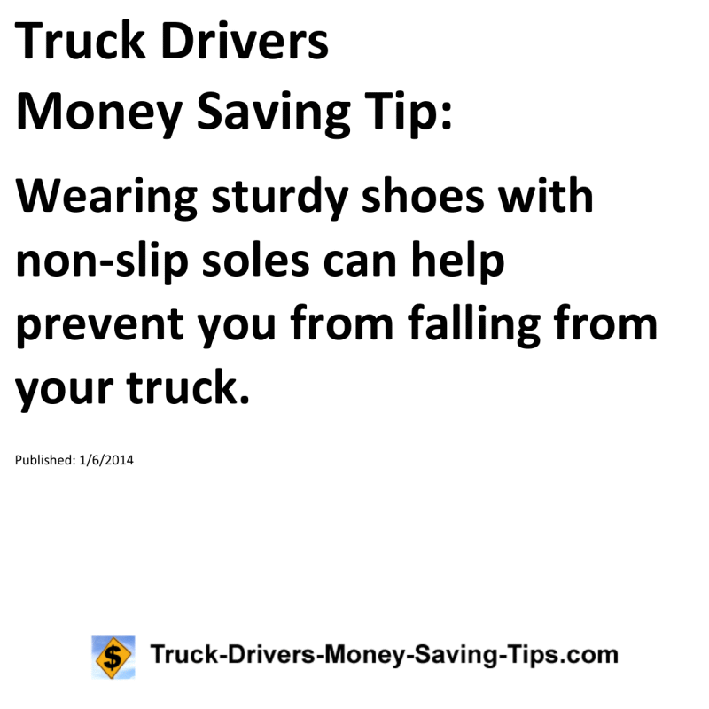 Truck Drivers Money Saving Tip for 01-06-2014