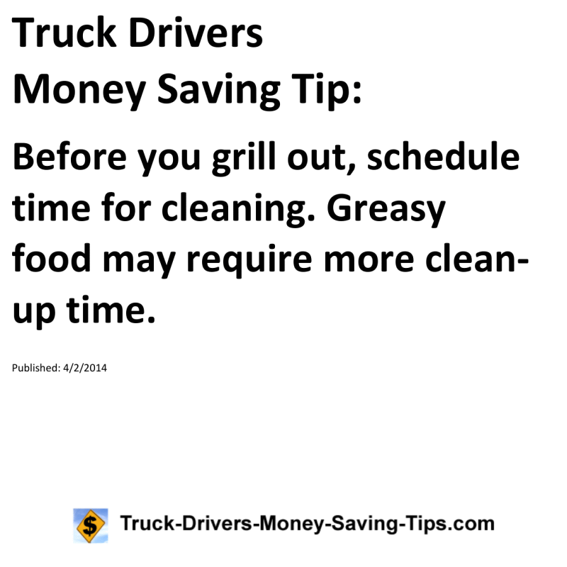 Truck Drivers Money Saving Tip for 04-02-2014