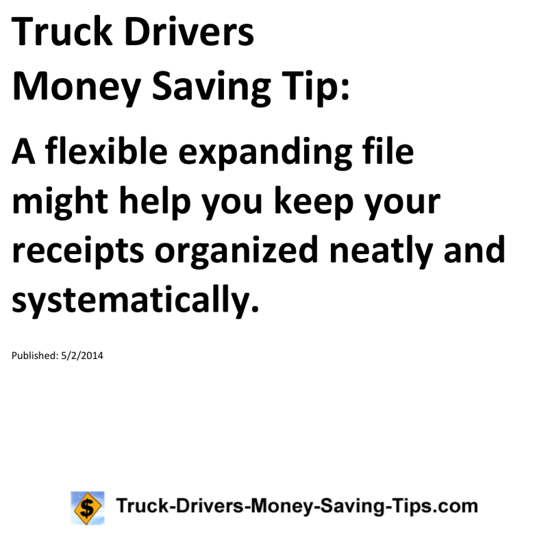 Truck Drivers Money Saving Tip for 05-02-2014