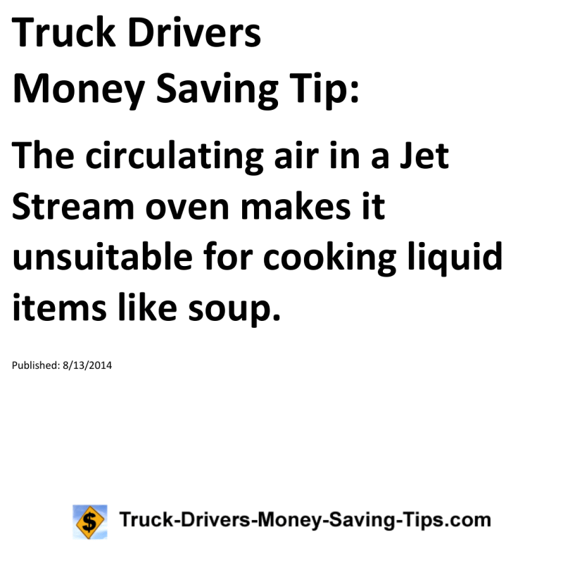 Truck Drivers Money Saving Tip for 08-13-2014