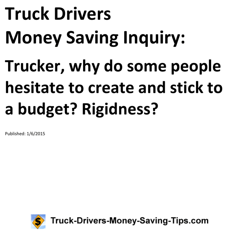 Truck Drivers Money Saving Inquiry for 01-06-2015