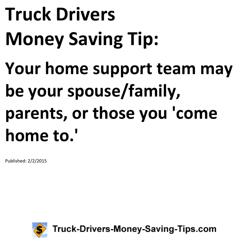 Truck Drivers Money Saving Tip for 02-02-2015