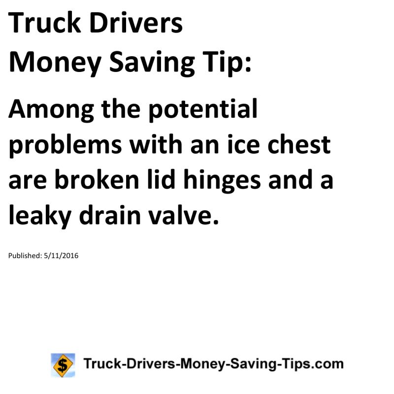 Truck Drivers Money Saving Tip for 05-11-2016