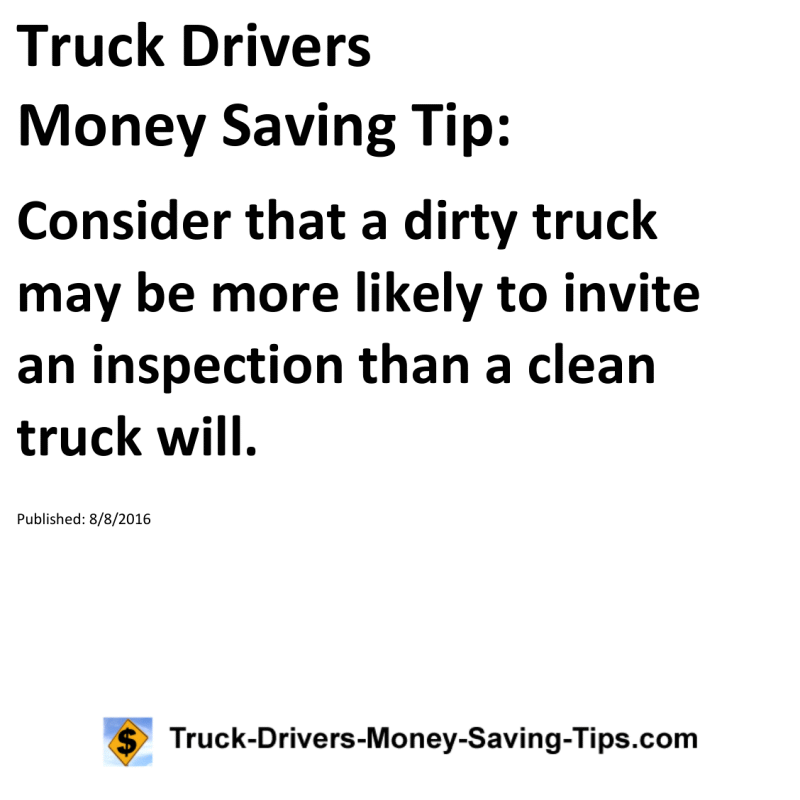 Truck Drivers Money Saving Tip for 08-08-2016