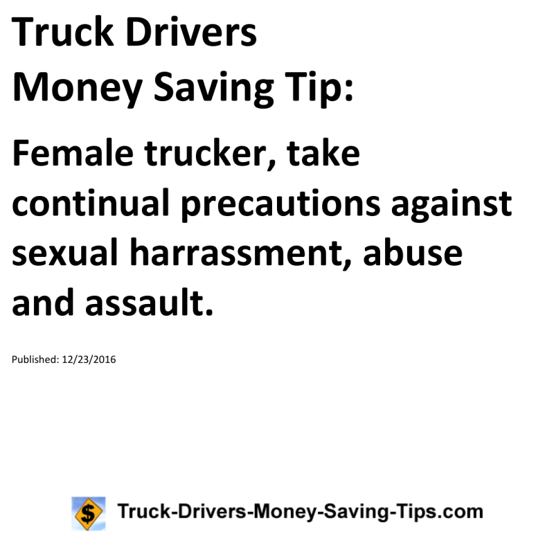 Truck Drivers Money Saving Tip for 12-23-2016