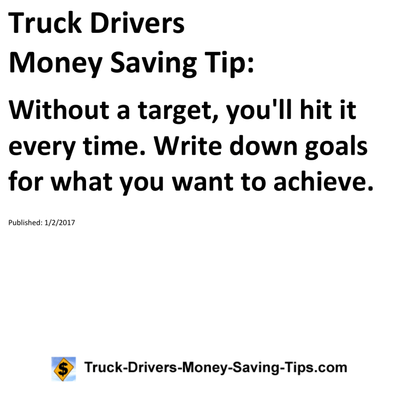 Truck Drivers Money Saving Tip for 01-02-2017