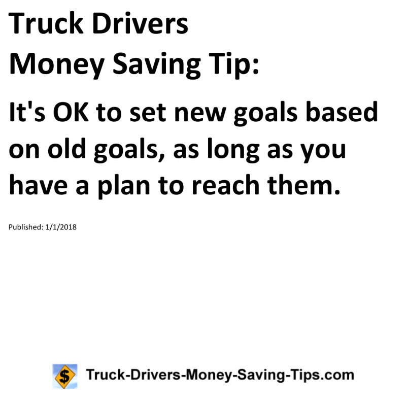 Truck Drivers Money Saving Tip for 01-01-2018