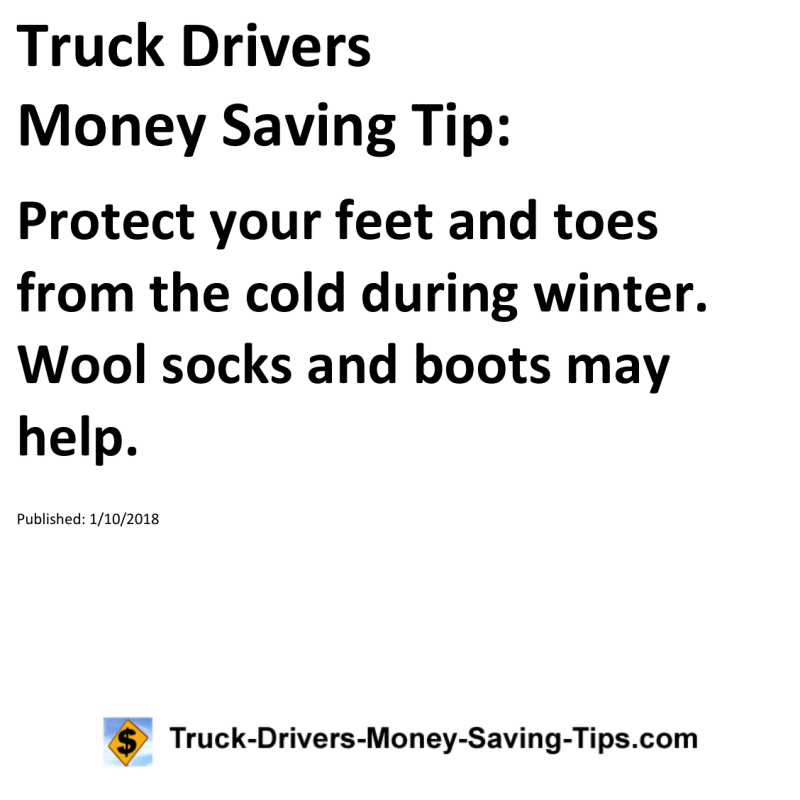 Truck Drivers Money Saving Tip for 01-10-2018