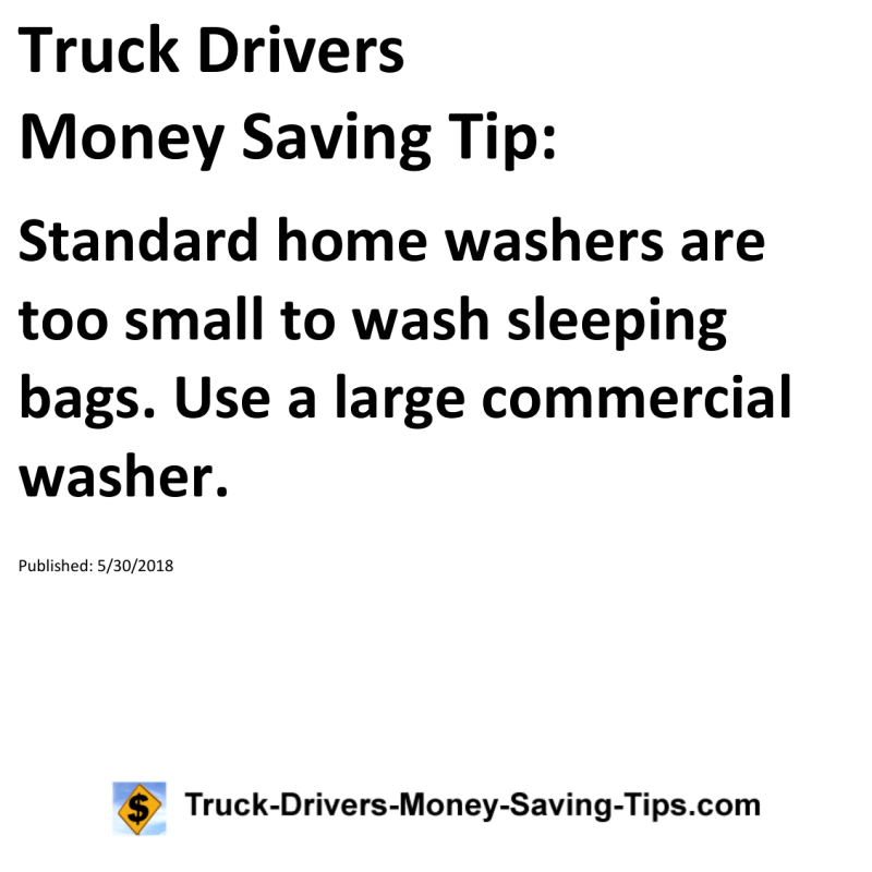 Truck Drivers Money Saving Tip for 05-30-2018