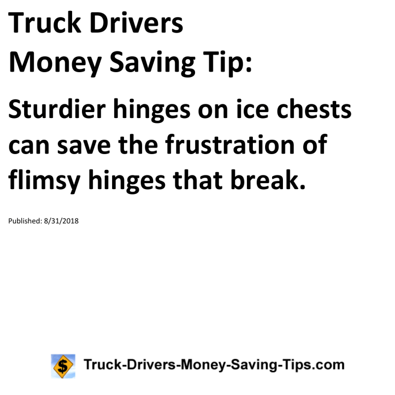 Truck Drivers Money Saving Tip for 08-31-2018