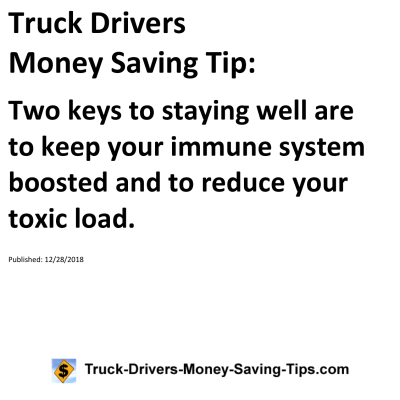 Truck Drivers Money Saving Tip for 12-28-2018