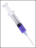 Hypodermic needle syringe shot vaccine