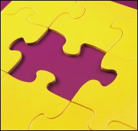 Puzzle with missing piece