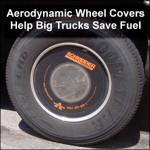 Aerodynamic Wheel Covers Help Trucks Save Fuel