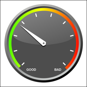 Speedometer gauge revised to reflect air quality.