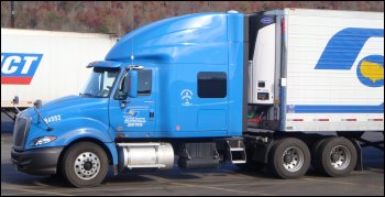 Photo of a truck with an emphasis on air resistance or drag.