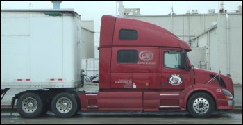 Photo of a truck with an emphasis on air resistance or drag.