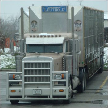 Photo of a truck with an emphasis on air resistance or drag.