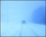 car in blizzard