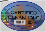 Certified clean idle decal