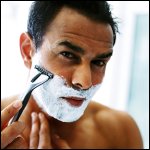 man shaving