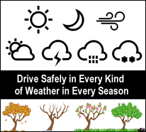 Drive safely in every kind of weather in every season.