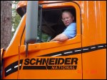 Mike Simons in Schneider cab