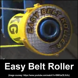 Easy Belt Roller on winch of flatbed.