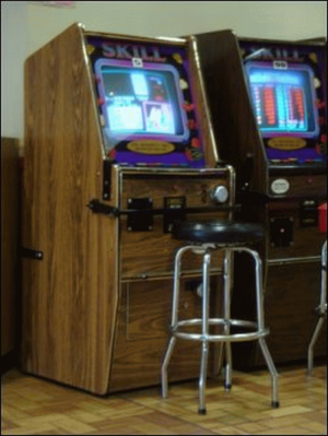 Match 3 gambling machines at a truck stop.