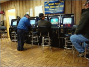 More gambling machines at a truck stop.