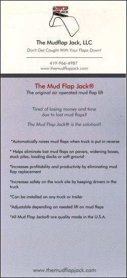 Front of The Mud Flap Jack card from 2012 Mid America Trucking Show.