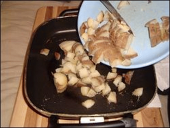 Leftovers that have been diced (with skins on) are put in an electric skill with a bit of oil to become either skillet potatoes or homemade hash browns.