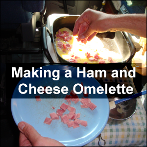 Making a ham and cheese omelette in your tractor trailer.