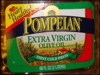 Label of extra virgin olive oil.