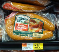 The Hillshire Farm brand of polska kielbasa.