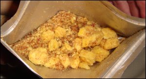 Contents of another pouch of Mountain House Freeze Dried Scrambled Eggs with Bacon