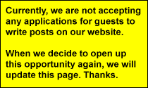 Currently, we are not accepting any applications for guests to write posts on our website. When we decide to open up this opportunity again, we will update this page. Thanks.