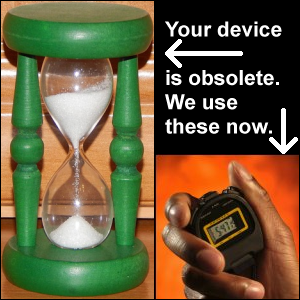 Like an hourglass being obsolete in light of a stopwatch timer, so are some operating systems being updated.