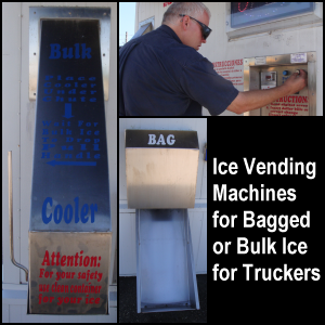 Ice Vending Machines for Bagged or Bulk Ice for Truckers