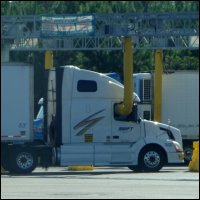 A truck connected to IdleAir anti-idling service.