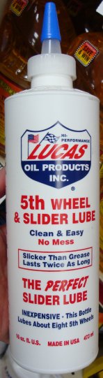 A fifth wheel and slider lubricant.