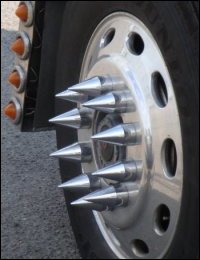 Lug nut spike covers.