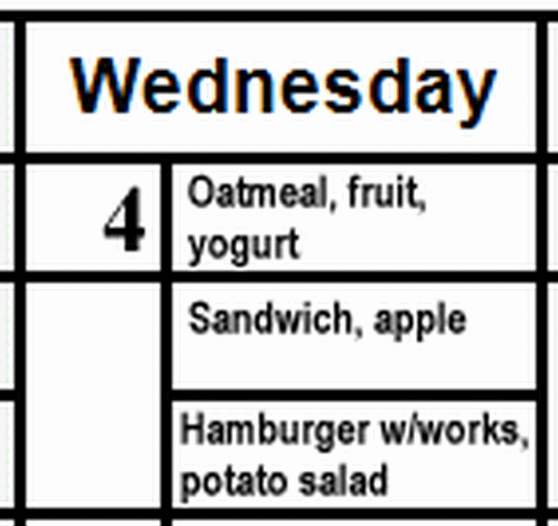 meal plan block section