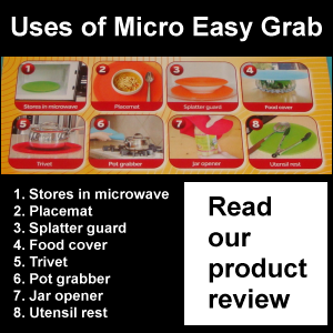 Micro Easy Grab Set of 2 8-in-1 Silicone Microwave Pads 